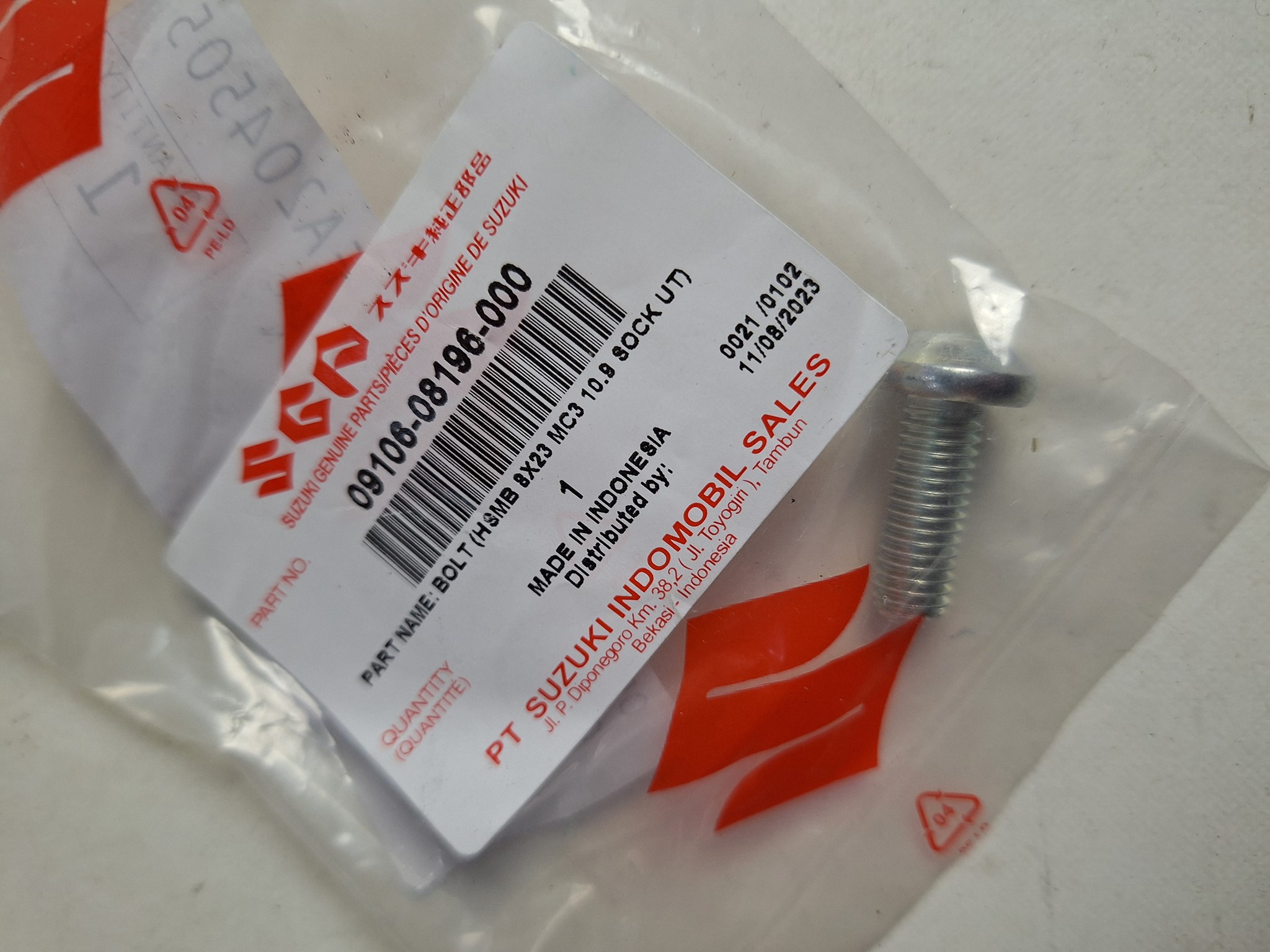 Bild von SUZUKI  BOLT (HSMB 8X23 MC3 10.9 SOCK  09106-08196